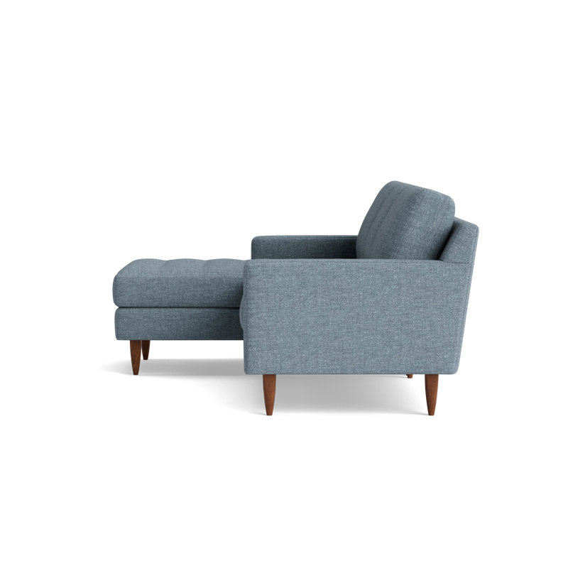 MCM Chaise Sectional, Performance Weave - Carrot, Left Hand Facing