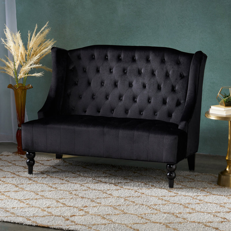 Causeuse moderne pour salon, chambre à coucher, Noir