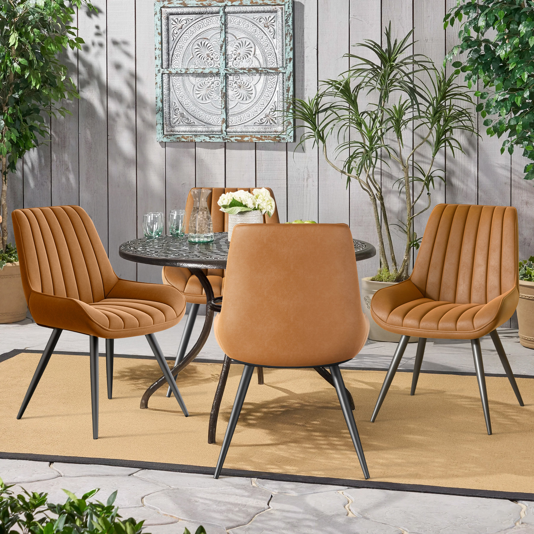 George Oliver Modern Dining Chairs, 21.6"L*18.5"W*32.8"H, Tech Fabric Upholstery with Stylish Design, Sofa-Level Cushioning, Pet-Friendly, Durable Scratch Resistant, for Kitchen, Dining Room or Home Office & Reviews | Wayfair
