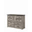 Commode de rangement rustique à deux tons avec huit tiroirs et une porte, commode de rangement pour la chambre à coucher