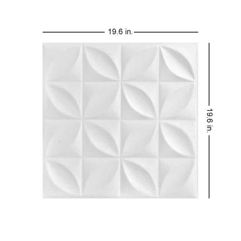 Carreau de plafond en polystyrène collé 1,6 pi x 1,6 pi Perception