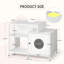Cat Litter Box Enclosure For Bathroom, Hidden Litter Pet Washroom With Divider, Indoor Cat House For Large Cats, White