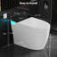 Smart Toilet With Heated Seat & Auto Flushing, Night Light, Water-Saving Siphon Dual Flush, Emergency Flush,Smart Toilet Without Auto Open & Close