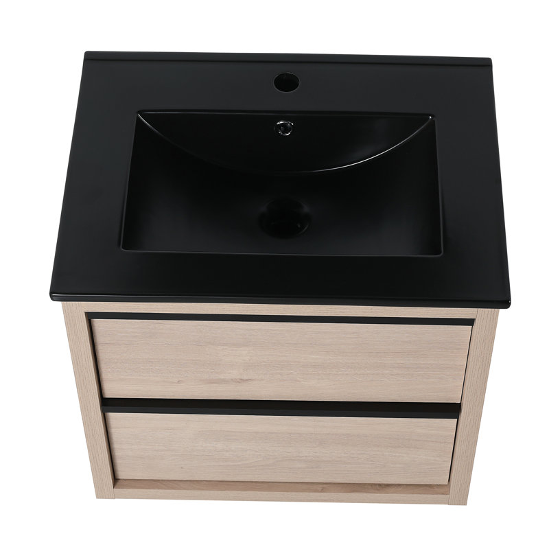 Ensemble de meuble-lavabo simple 24 po avec comptoir en céramique Eszti