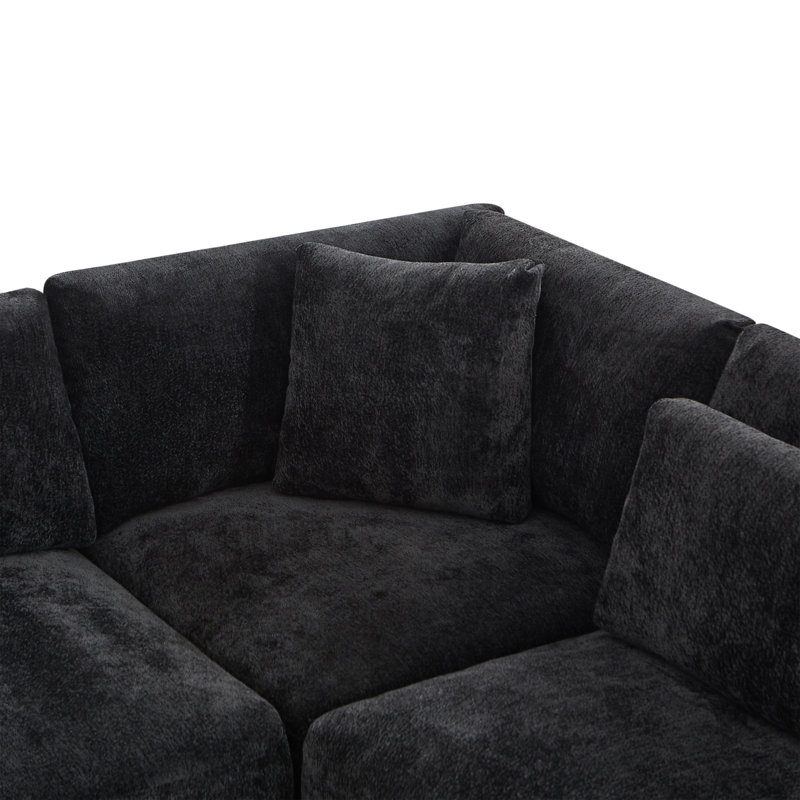 Canapé modulaire en tissu 7 pièces Dominguez
