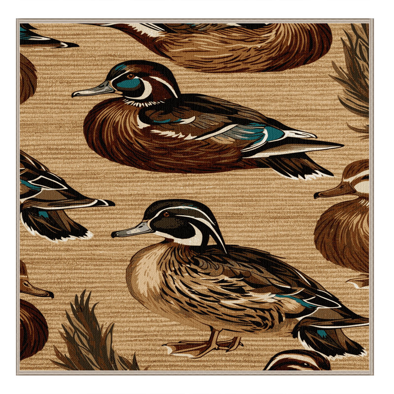  Tapis lavable en bois de canard, Carré 8 pi