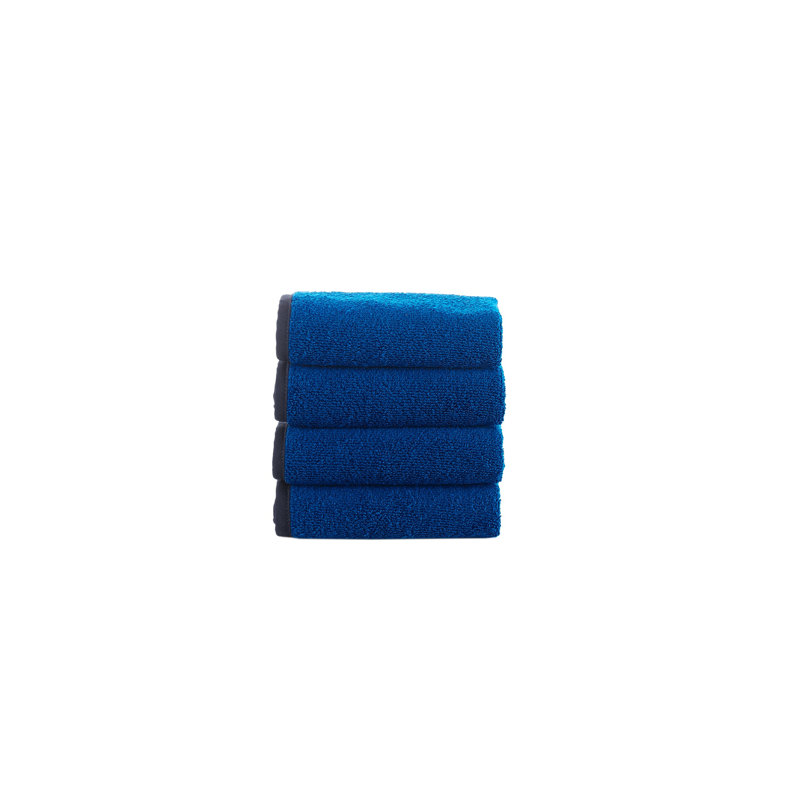 Turkish Cotton Midweight Jacquard Washcloth, Royal Blue