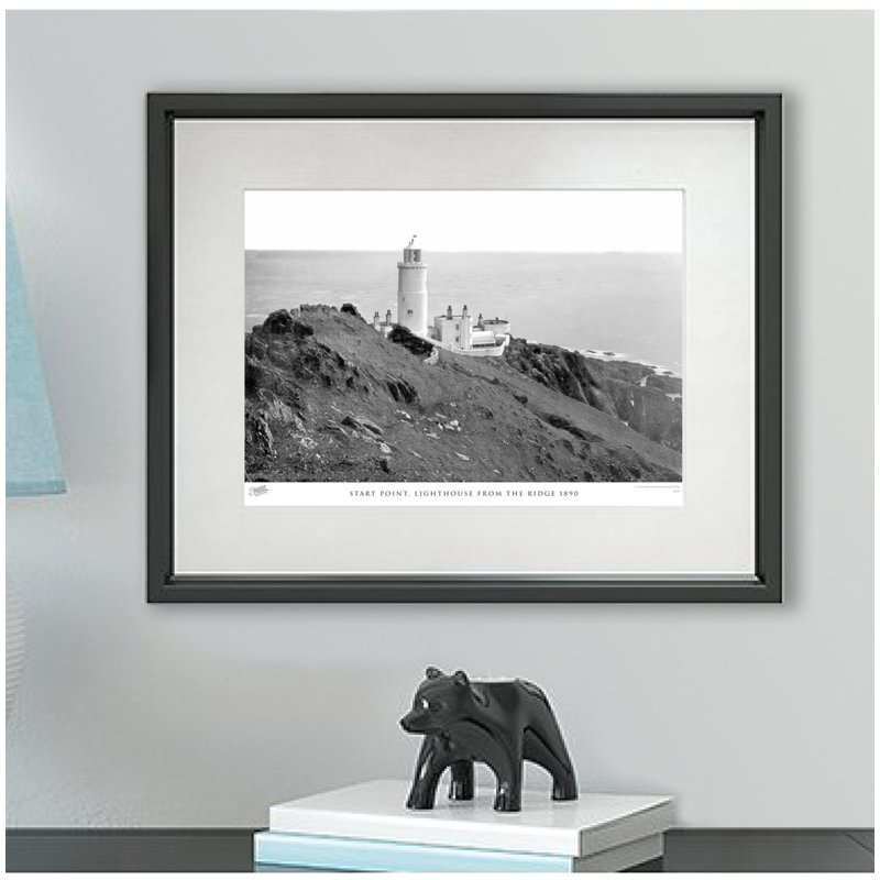 Start Point, Lighthouse From The Ridge 1890 by Francis Frith - Single Picture Frame Print, 28cm H x 36cm W x 2.3cm D