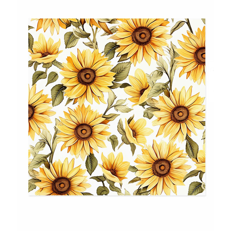 Motif de tournesols floraux, H 24 po x l 24 po