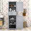 Armoire de rangement luxueuse en bois avec tablettes réglables-2080848714-2109175860