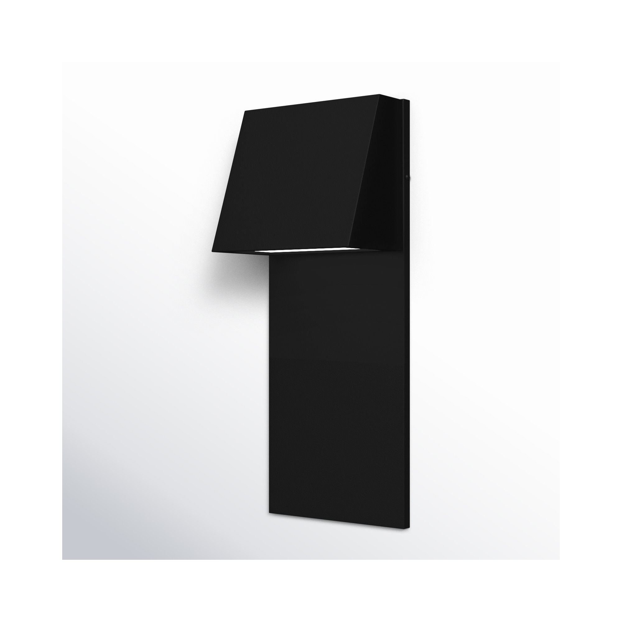 Canto Outdoor Aluminum LED Wall Light, 20" H x 8" W x 5" D, Black
