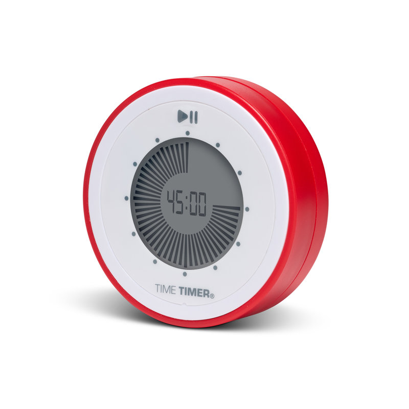 Time Timer TWIST Timer With Kickstand, Red, 1.3" H x 3.5" W x 3.5" D