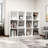 White Bookshelf 6-cube Storage Organizer Open Bookcase,toy & Display Storage Organizer Shelf For Home And Office,11in Cube (1ps)-237078434