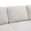 Divan-lit modulaire en forme de U de 102 po de large avec blanc cassé et méridienne avec rangement, canapé-lit 5 places convertible en lin
