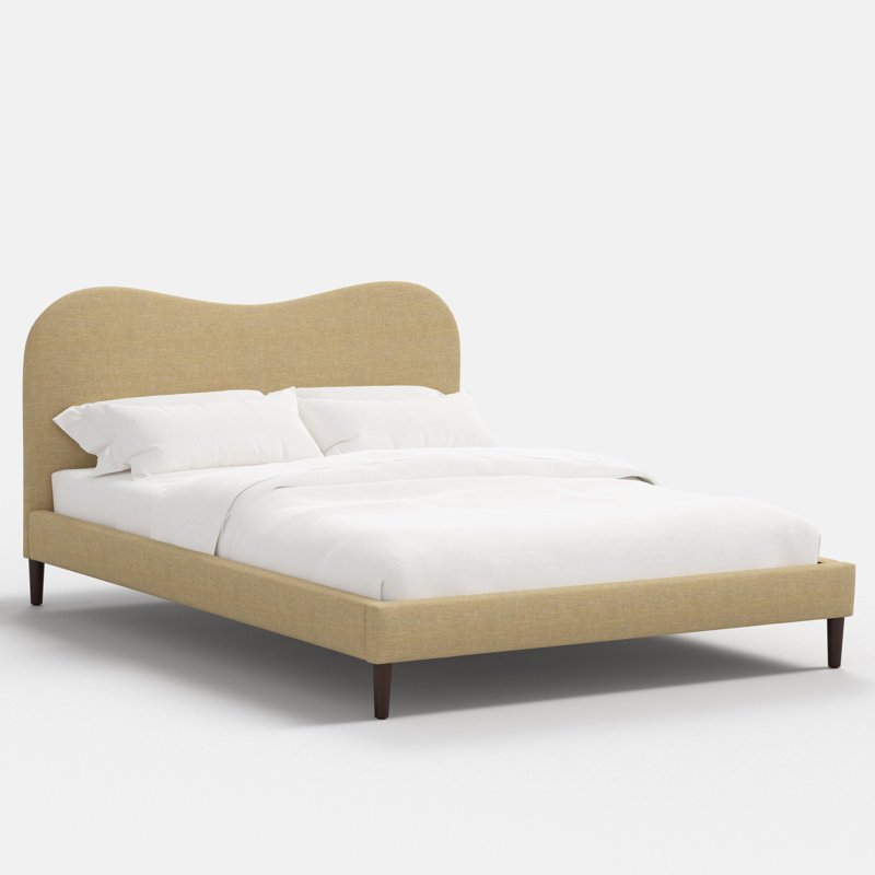 Lit plateforme Heylen Wave, Beige, Simple
