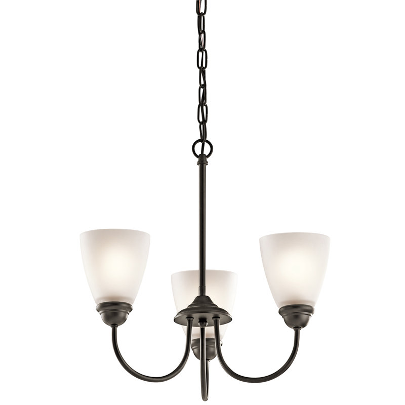 Lustre classique / traditionnel à 3 lumières Jolie, Bronze vieilli
