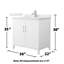 Ensemble de meuble-lavabo simple 36 po avec plateau en quartz Elan-99459849-99459850