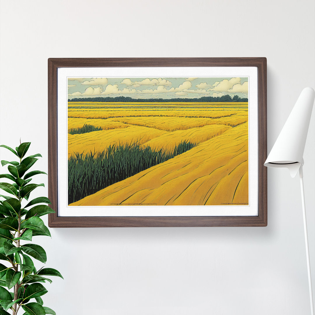 Amazing Wheat Field - Framed Print
