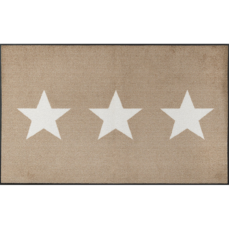 Non-Slip Geometric Indoor / Outdoor Doormat, Brown