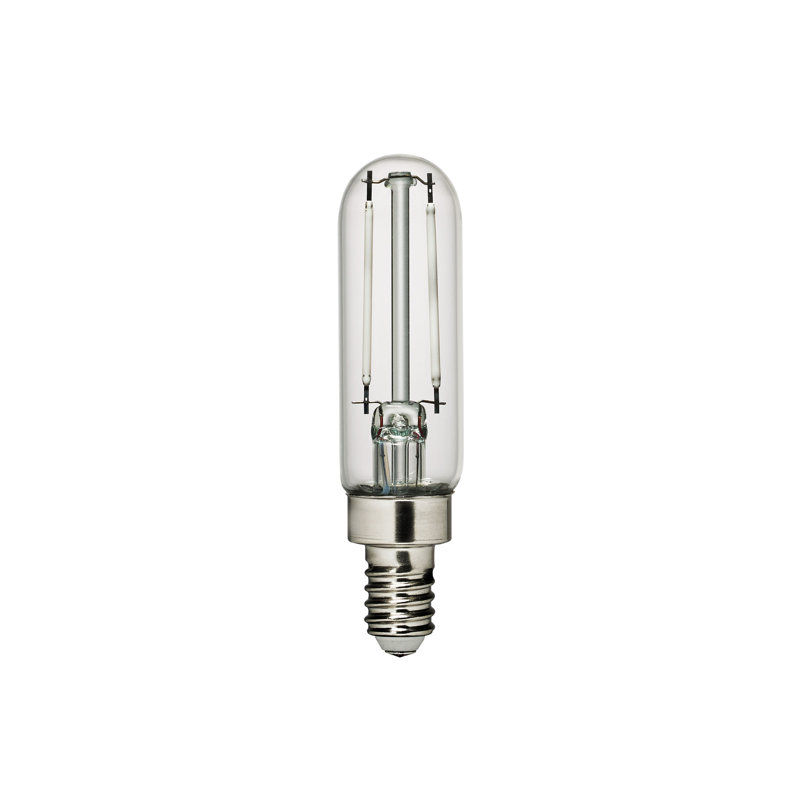Visual Comfort & Co. LED T6 shape 2.5W 3000K Warm White E12 Candelabra base Clear Edison Style light bulb, 3000 Kelvins