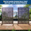 Metal Privacy Screen Outdoor – Freestanding Decorative Fence Panel Rustproof 117*180cm Brown