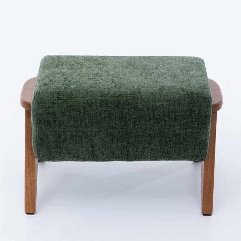 65cm Wide Rectangle Solid Colour Standard Ottoman, Green