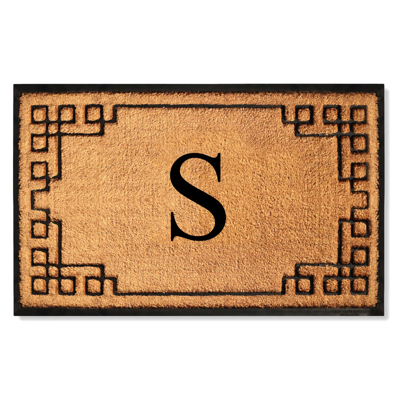Tapis d'entrée antidérapant Monogram, L 24 po x L 39 po, S