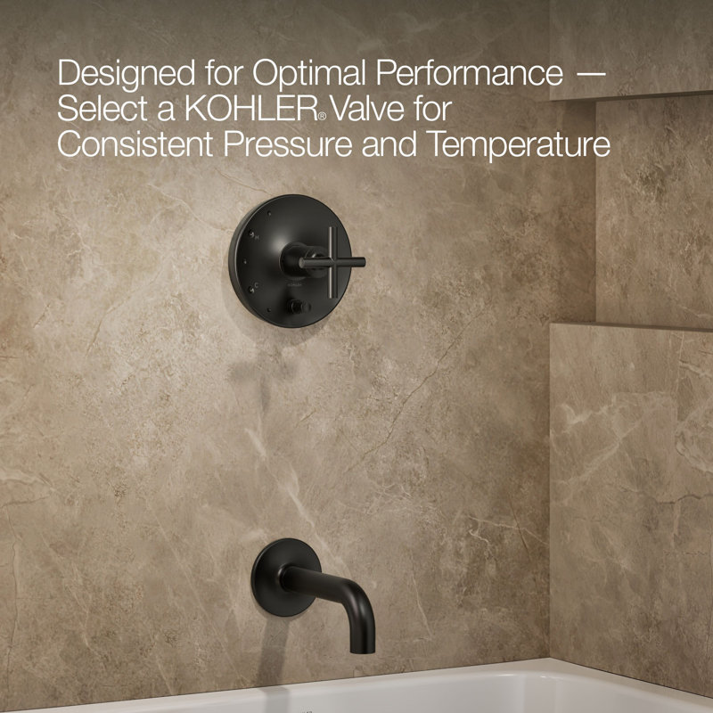 Robinet de douche Purist, Noir mat, Croix