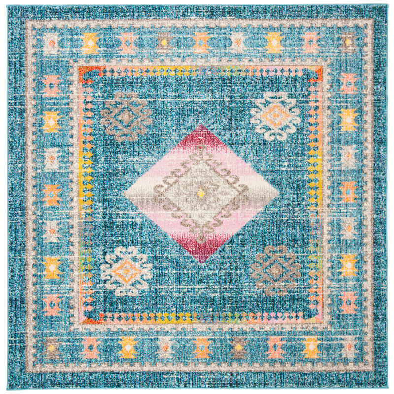 Gutierez Performance Oriental Rug, Square 6'7"