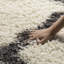 Tapis en polypropylène ivoire / gris foncé Alonnah-1376849000