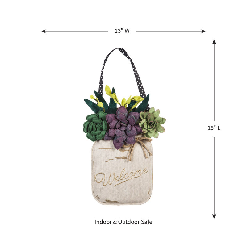 Décor de plantes grasses pour porte de pot Mason