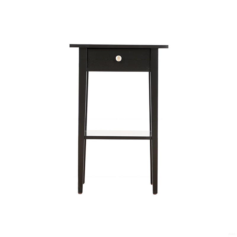  Contemporary Nightstand Wood Nightstand Bedside Table Bedroom End Table Night Table, Black