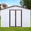 Remise extérieure en métal 10 pi x 12 pi - Structure et cadres de jardin en aluminium extra-122084420