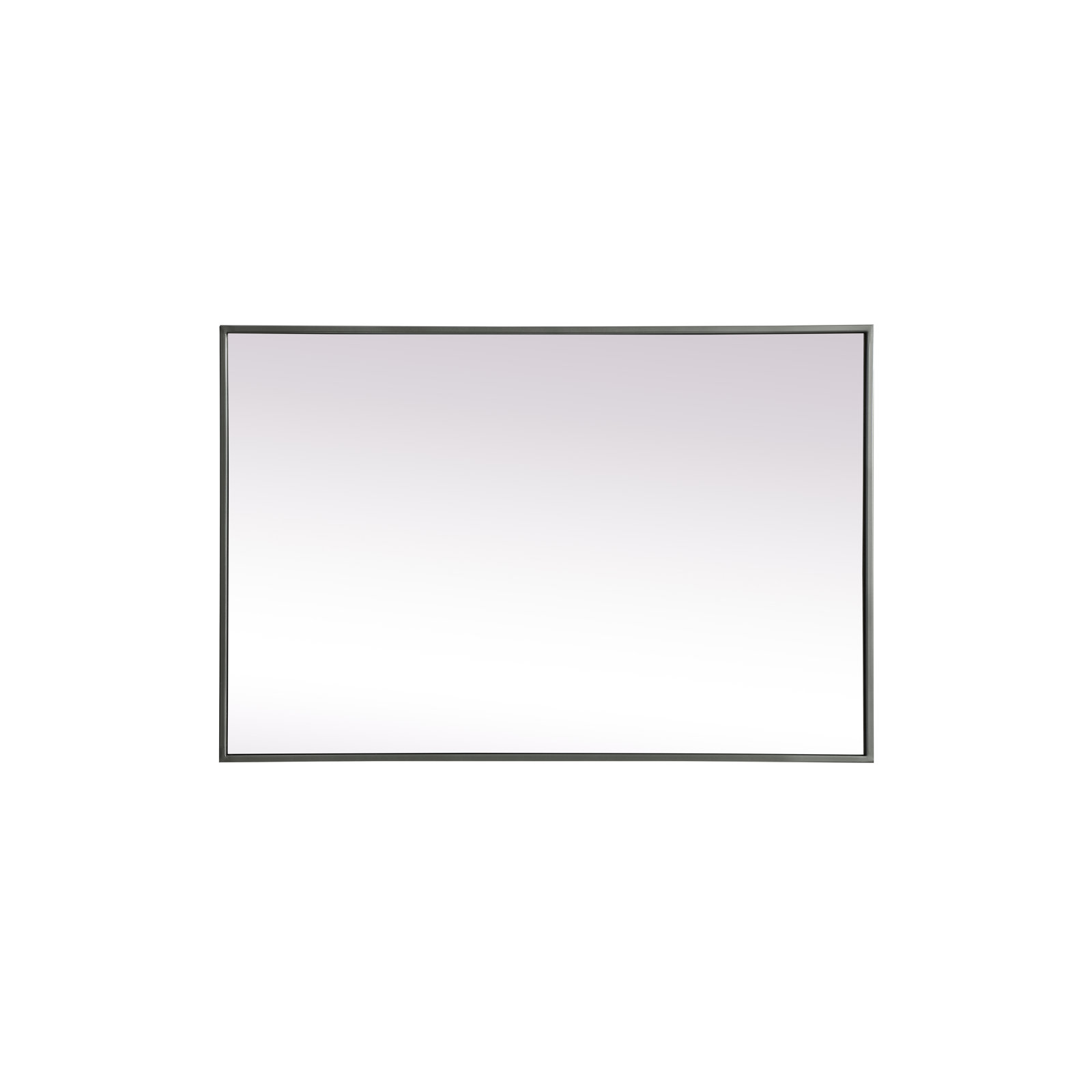 Sabine Metal Rectangle Wall Mirror, 32" x 24", Gray