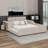 Ilyne Full Size Upholstered Bed, Mother & Child Bed with Bedside Desk and Little Round Stool-1789566884