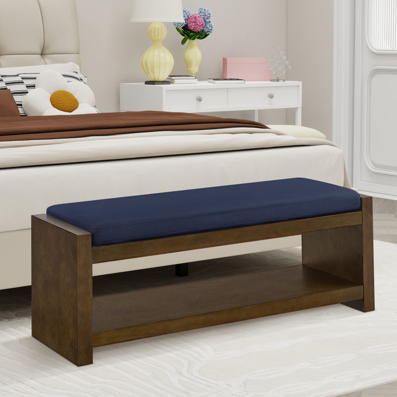 Banc l 46,98 po avec coussin amovible, Marine