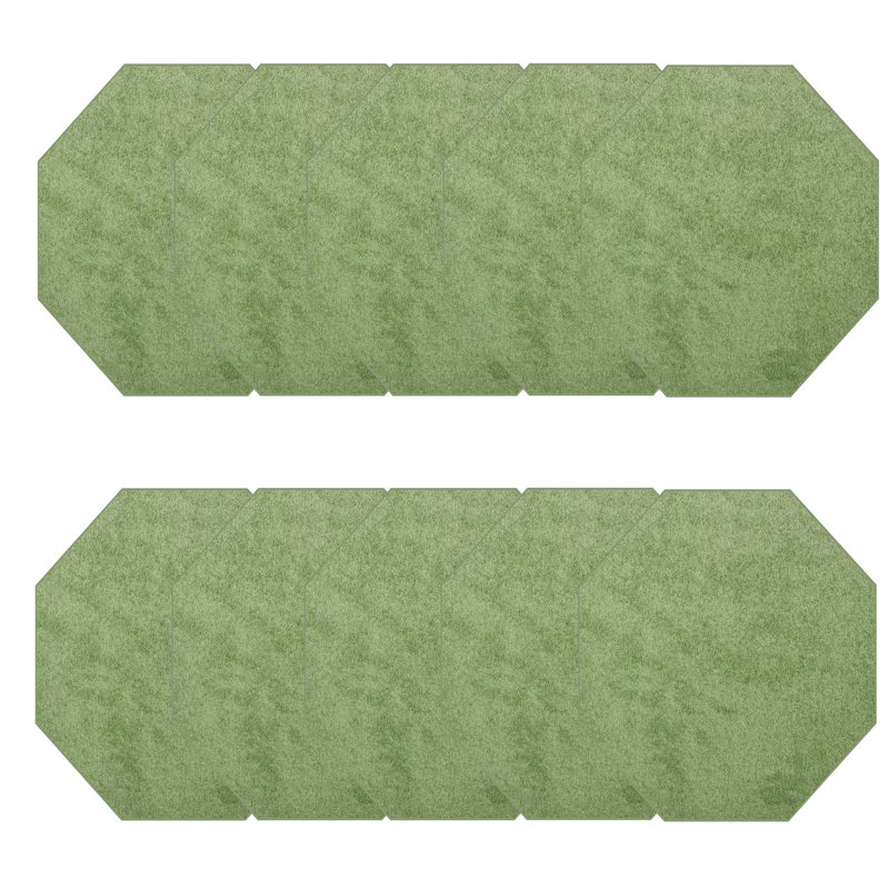 Ensemble de tapis intérieur / extérieur en polyester touffeté à la machine Arinna, Octogone 3 pi x 3 pi
