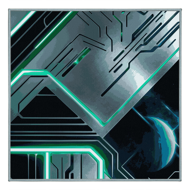 Blackhole Rift Rug, Square 7'