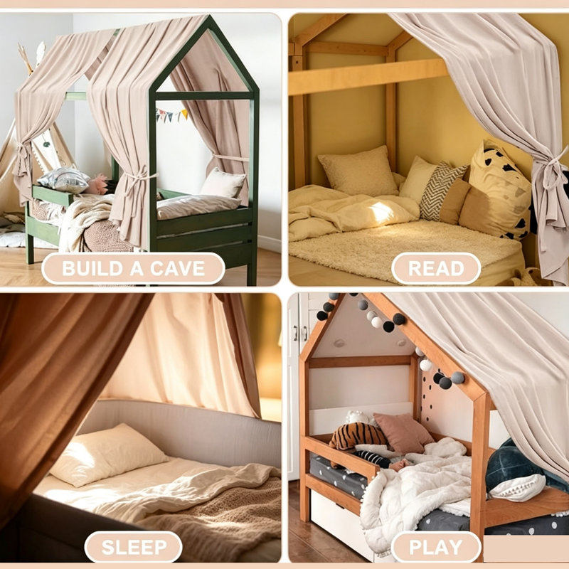 ARLINENS Cotton Bed Canopy