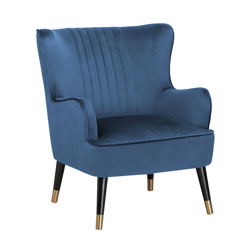 Dao Upholstered Wingback Chair, Blue