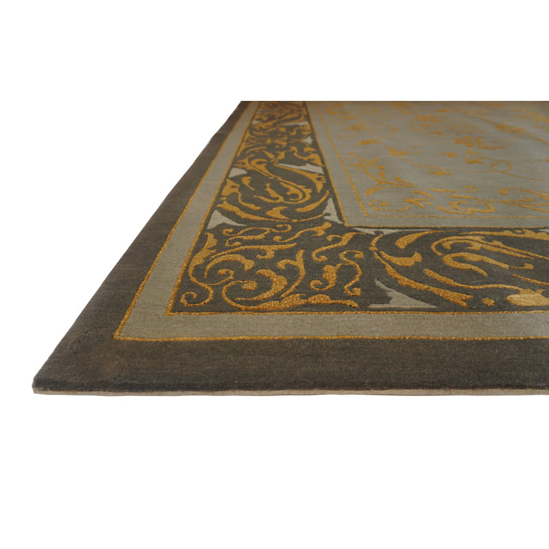 Tapis présidentiel en épinette noué à la main, Rectangle 6 pi x 9 pi