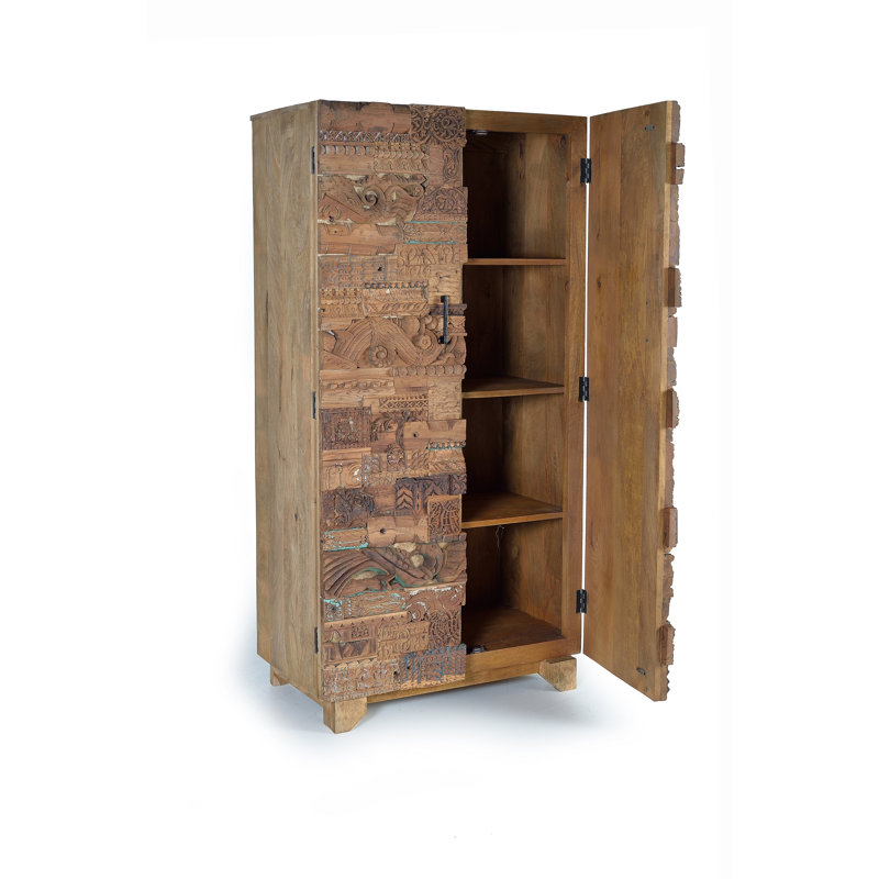 Aiumu 2 Door Solid Wood Wardrobe