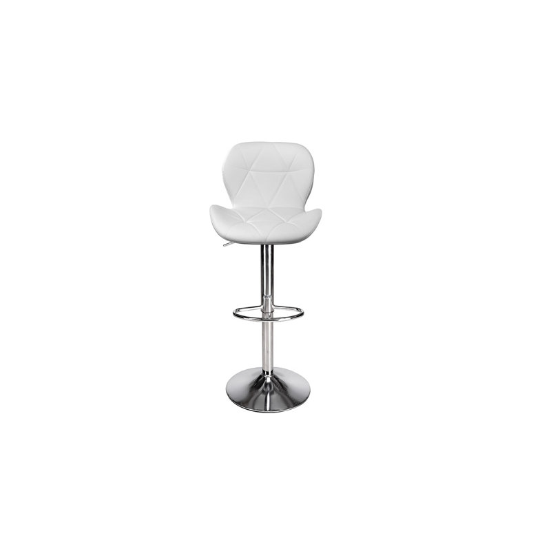 Tabouret de bar pivotant réglable au gaz (blanc) - chacun, White, 1 PC