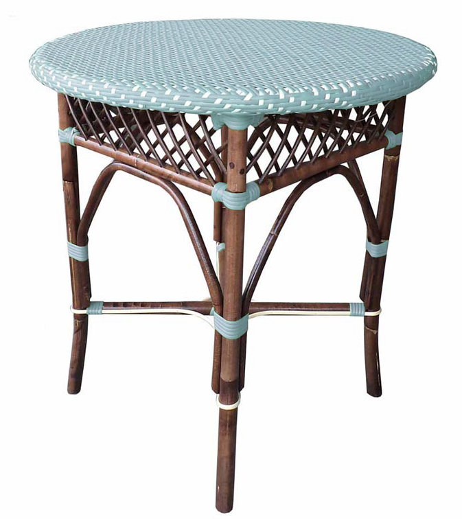 Table de bar en verre Minturn, Bleu