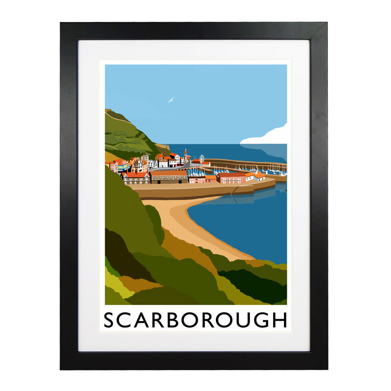 'Scarborough 3' by Richard O'Neil - Print, Black Wood Frame, 43.5 cm H x 33.5 cm W x 2.2 cm D