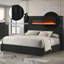 Lit Garner avec foyer, DEL, lampe de lecture, haut-parleur, Bluetooth et USB-1696076697