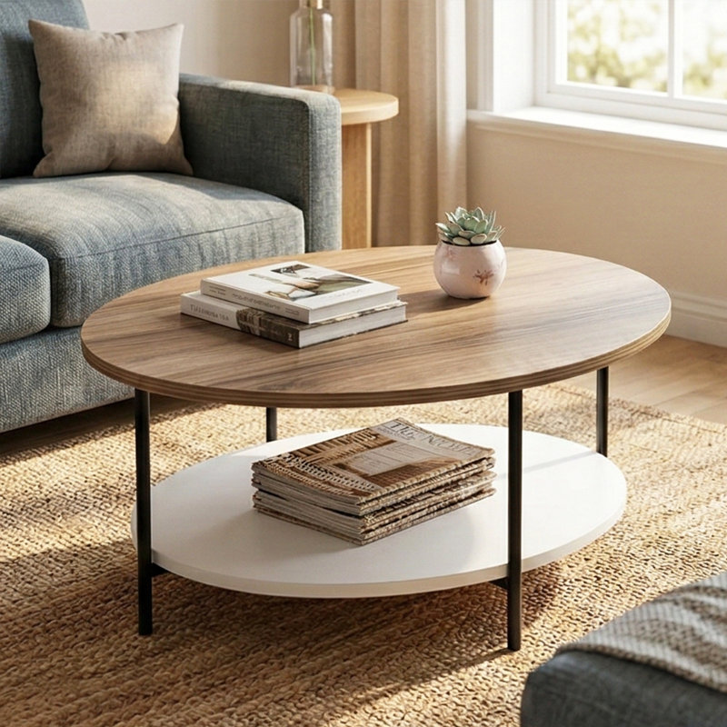 Table basse moderne à 2 niveaux