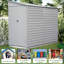 White Wall-Leaning Half-Slope Metal Tool Shed