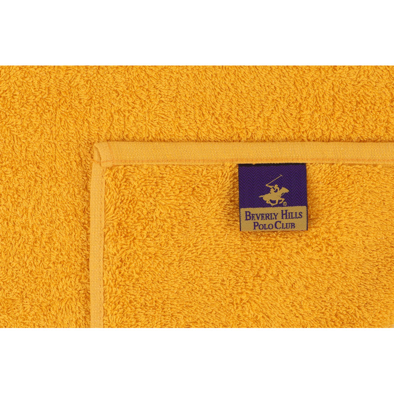 Ensemble de 2 serviettes de bain 100% coton, Moutarde