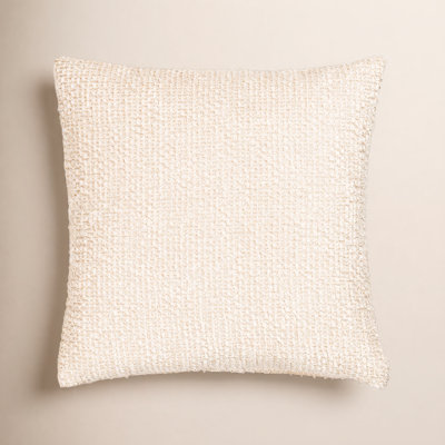 Karlene Cozy Chenille Disk Accent Pillow - Textured Sophistication and Comfort
